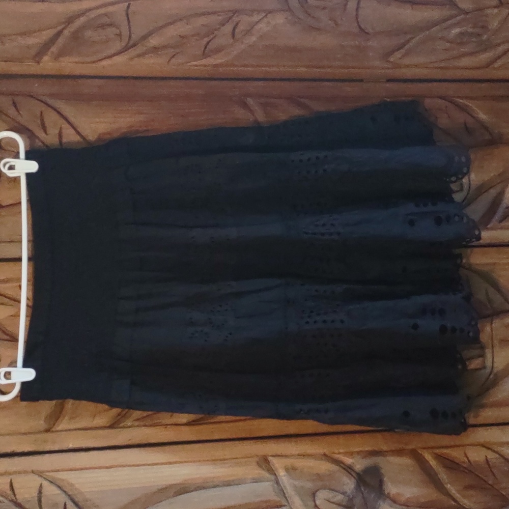 Michael Kors Black Lace like Layerd Skirt NWT M
